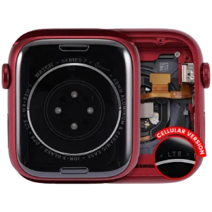 Housing Assembly Compatible For Watch Series 7 (45MM) (Used OEM Pull: Grade A) (Cellular Version) (Aluminum / Red)