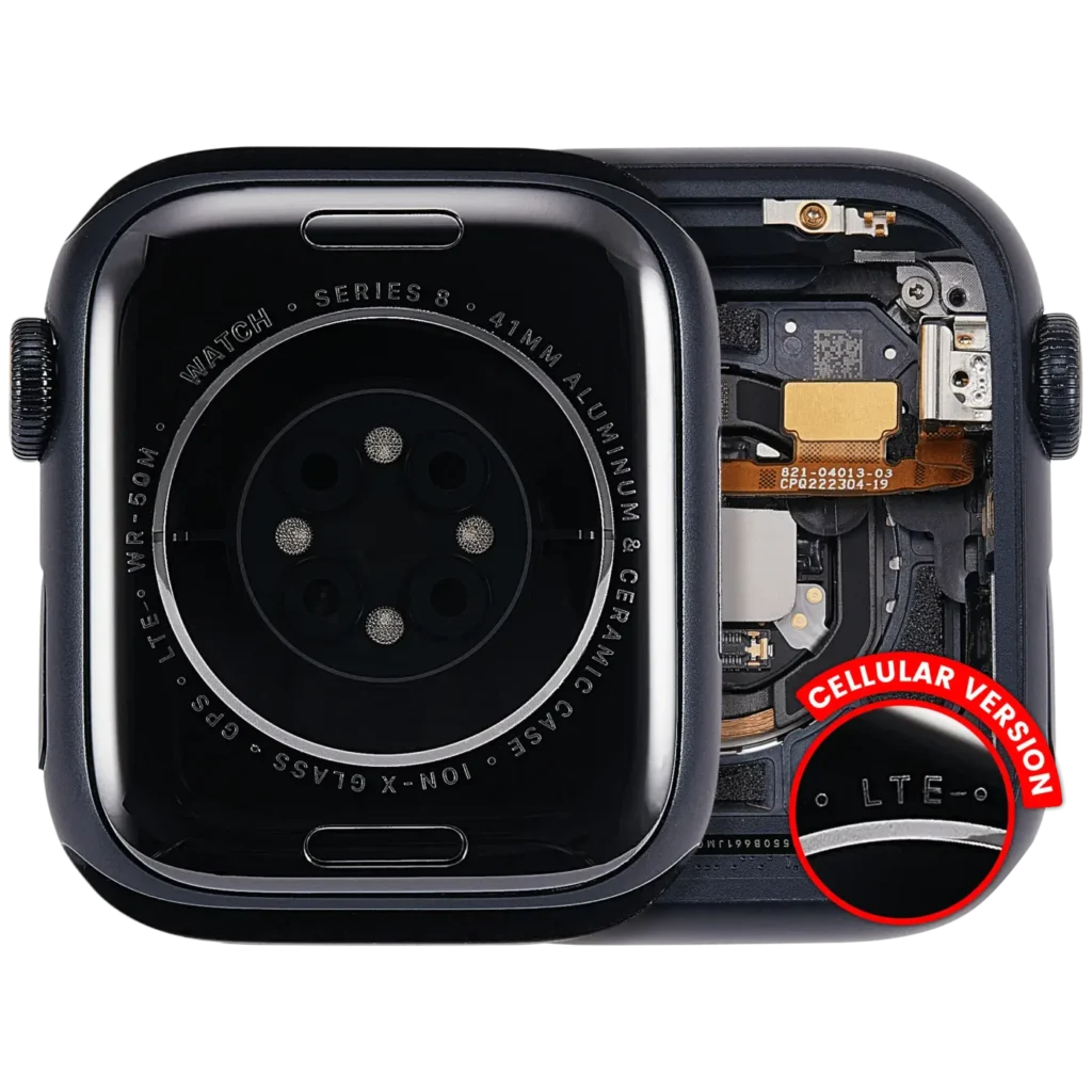 Housing Assembly Compatible For Watch Series 8 (41MM) (Used OEM Pull: Grade A) (Cellular Version) (Aluminum / Midnight)