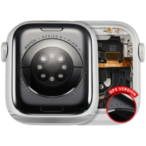 Housing Assembly Compatible For Watch Series 8 (41MM) (Used OEM Pull: Grade A) (GPS Version) (Aluminum / Silver)