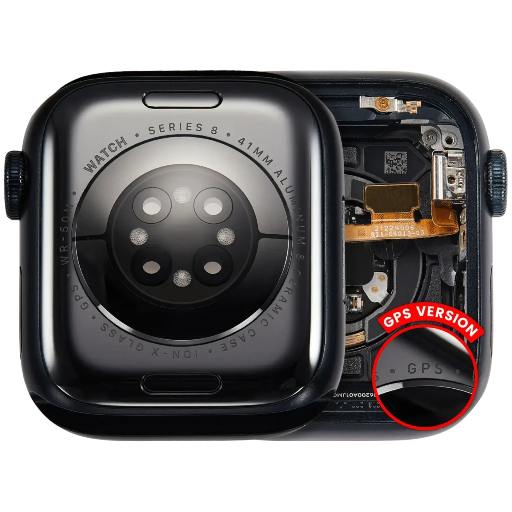 Housing Assembly Compatible For Watch Series 8 (41MM) (Used OEM Pull: Grade A) (GPS Version) (Aluminum / Midnight)