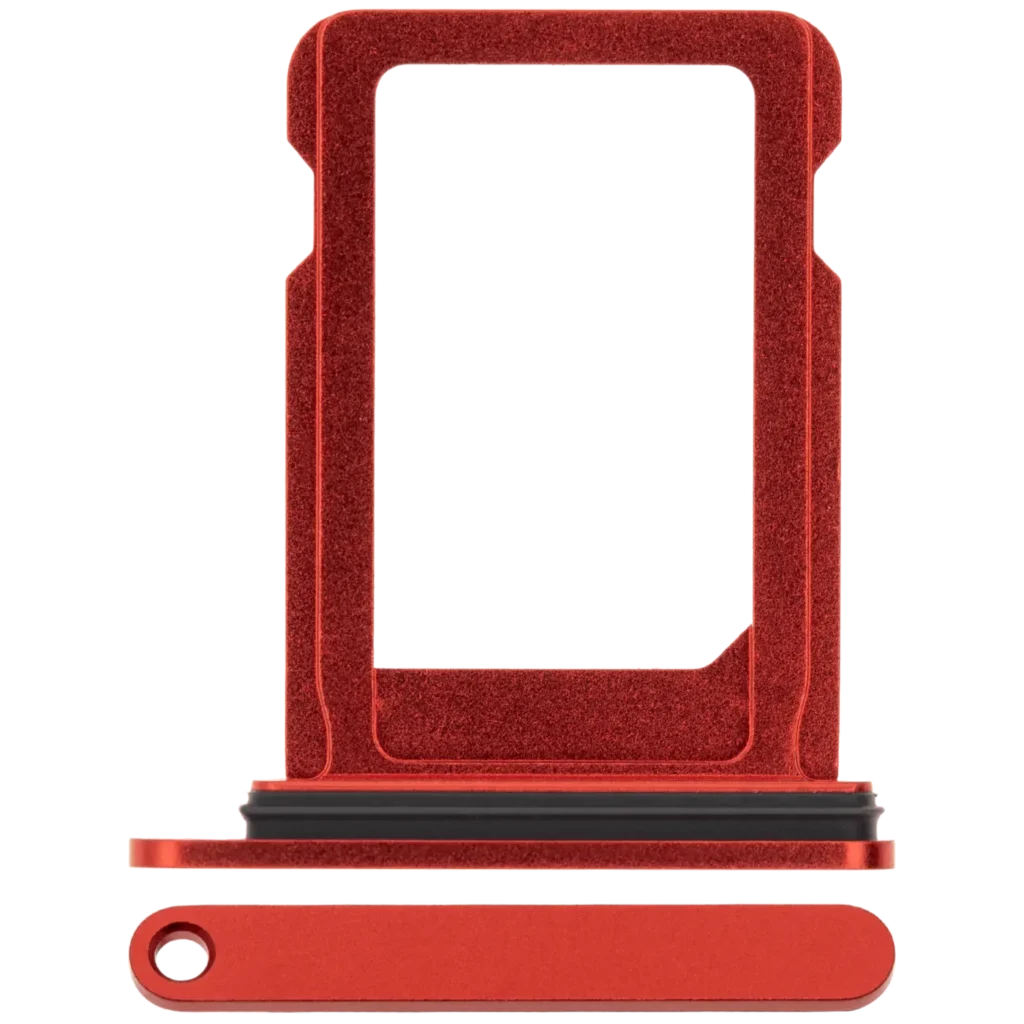 Single Sim Card Tray For iPhone 12 Mini / 13 Mini (Red)
