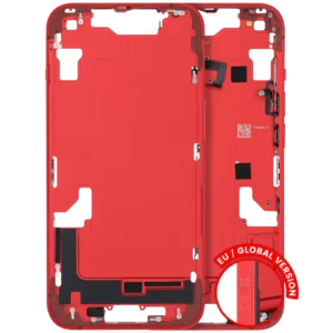 Mid-Frame Housing W/ Small Parts For iPhone 14 (EU / Global Version) (Used OEM Pull: Grade B) (Red)