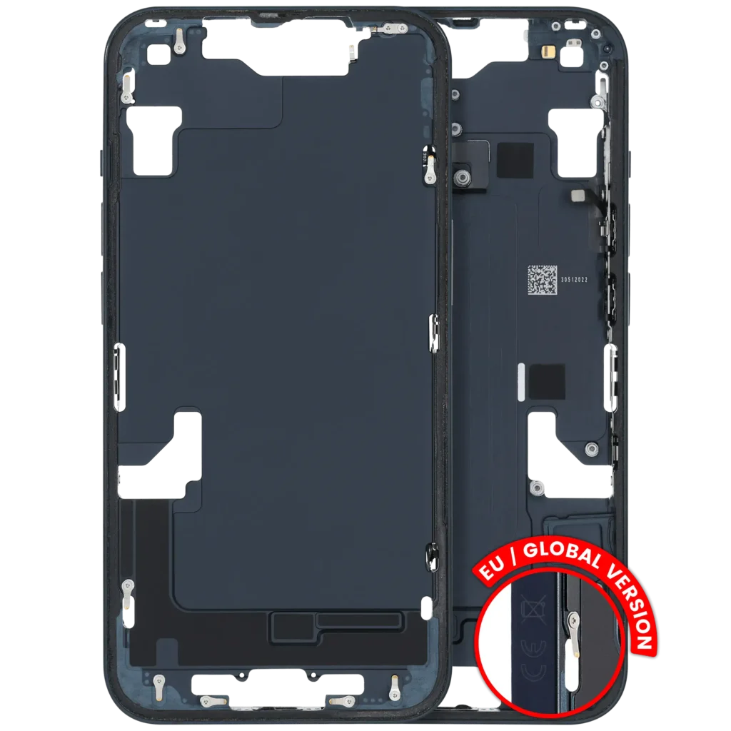 Mid-Frame Housing W/ Small Parts For iPhone 14 (EU / Global Version) (Used OEM Pull: Grade B) (Midnight)