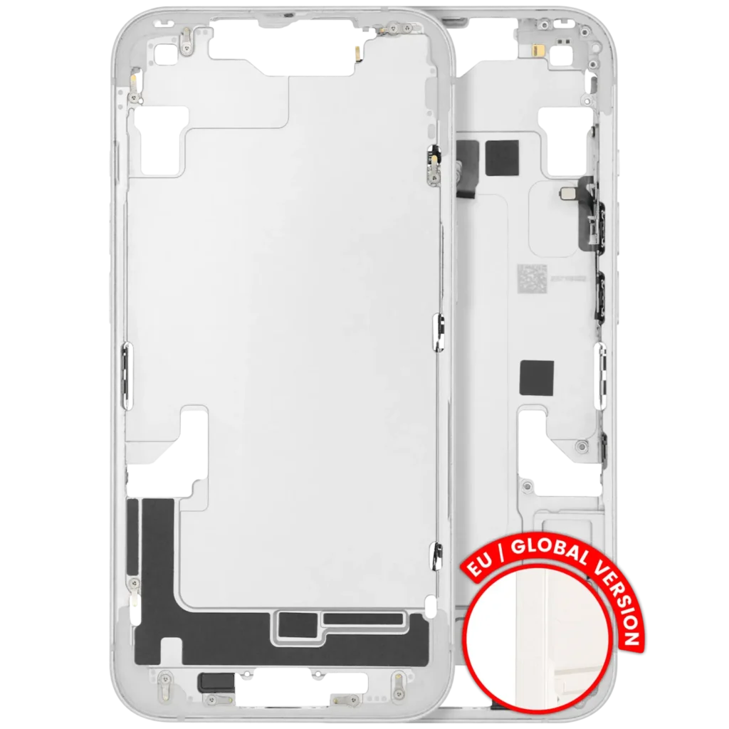 Mid-Frame Housing W/ Small Parts For iPhone 14 (EU / Global Version) (Used OEM Pull: Grade B) (Starlight)