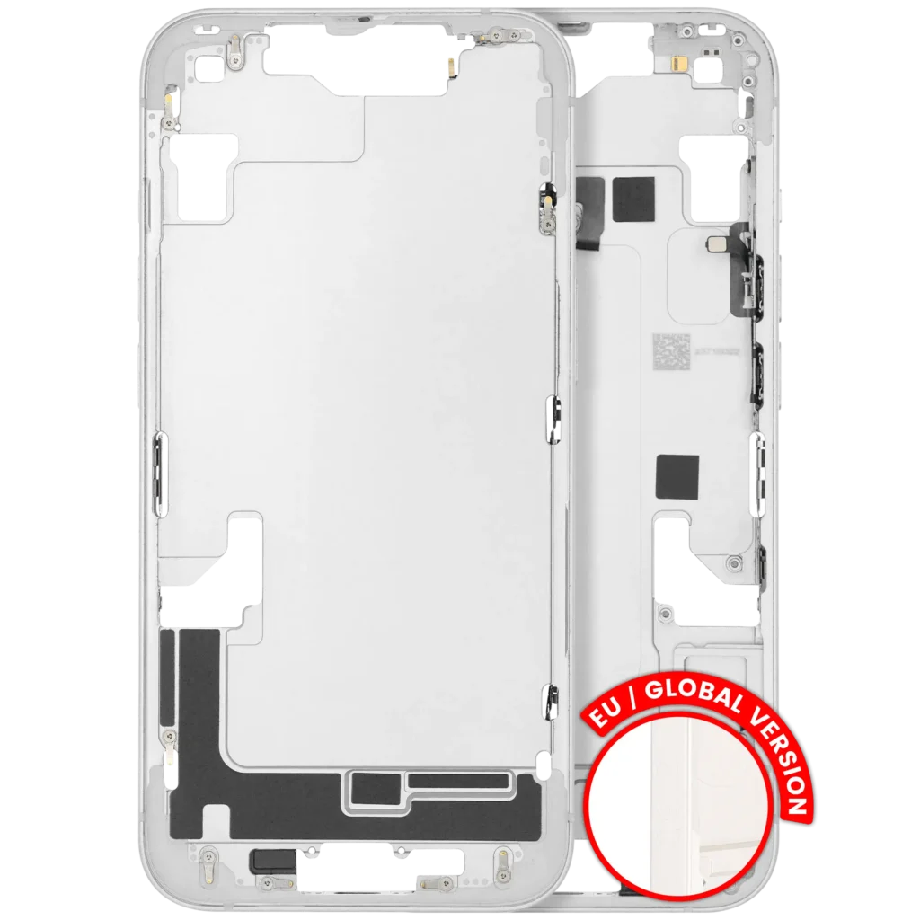 Mid-Frame Housing W/ Small Parts For iPhone 14 (EU / Global Version) (Used OEM Pull: Grade A) (Starlight)