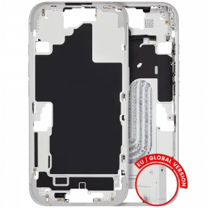 Mid-Frame Housing W/ Small Parts For iPhone 16 (EU / Global Version) (Used OEM Pull: Grade A) (White)