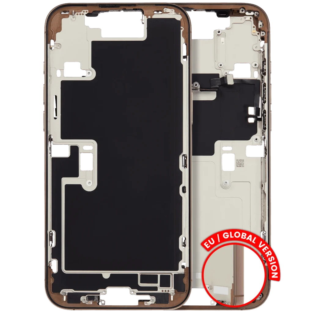 Mid-Frame Housing W/ Small Parts For iPhone 16 Pro Max (EU / Global Version) (Used OEM Pull: Grade C) (Desert Titanium)