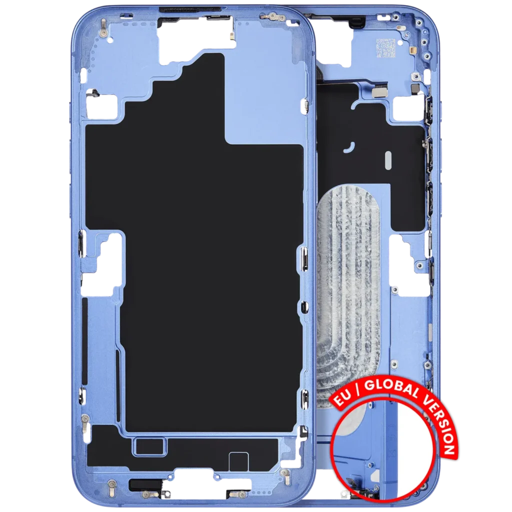 Mid-Frame Housing W/ Small Parts For iPhone 16 Plus (EU / Global Version) (Used OEM Pull: Grade C) (Ultramarine)