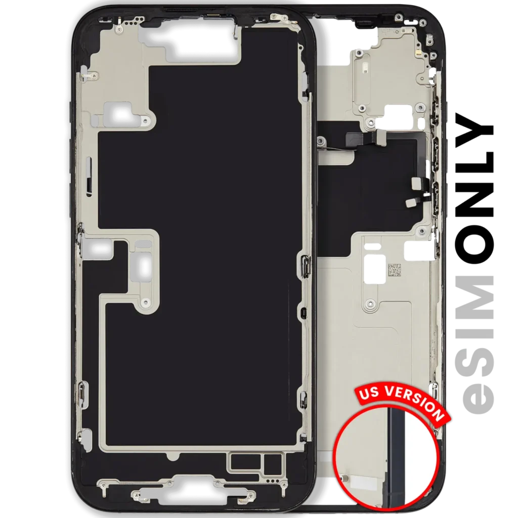 Mid-Frame Housing W/ Small Parts For iPhone 16 Pro Max (US Version) (Used OEM Pull: Grade C) (Black Titanium)