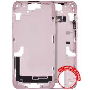 Mid-Frame Housing W/ Small Parts For iPhone 15 Plus (EU / Global Version) (Used OEM Pull: Grade C) (Pink)