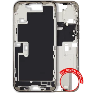 Mid-Frame Housing W/ Small Parts For iPhone 16 Pro Max (EU / Global Version) (Used OEM Pull: Grade A) (Natural Titanium)