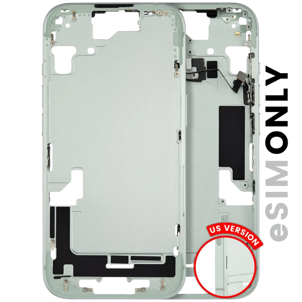 Mid-Frame Housing W/ Small Parts For iPhone 15 (US Version) (Used OEM Pull: Grade C) (Green)