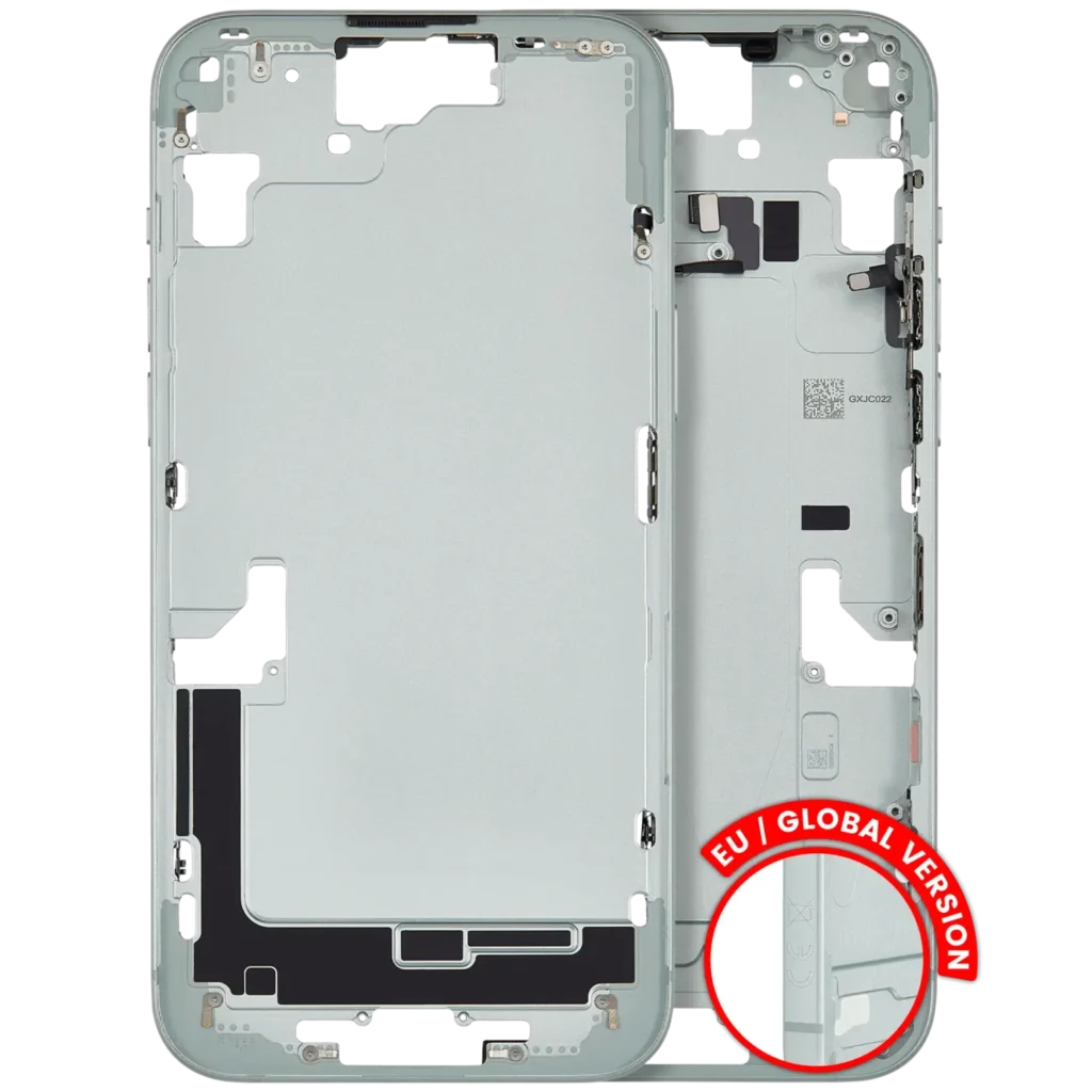 Mid-Frame Housing W/ Small Parts For iPhone 15 Plus (EU / Global Version) (Used OEM Pull: Grade A) (Green)