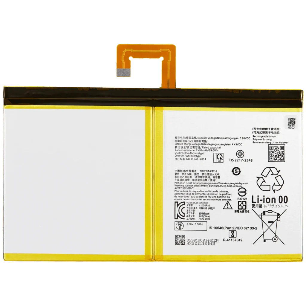 Replacement Battery For Lenovo Tab P11(TB-J606) / P11 Plus (TB-J616) / Tab M10 Plus 3rd Gen (TB-125 / TB-128) (L20D2P32) (V1)