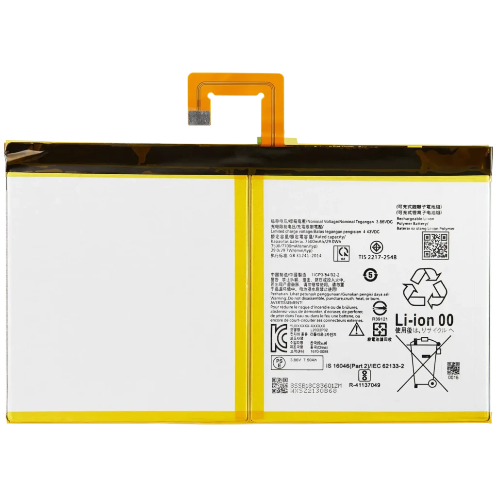 Replacement Battery For Lenovo Tab P11(TB-J606) / P11 Plus (TB-J616) / Tab M10 Plus 3rd Gen (TB-125 / TB-128) (L20D2P32) (V2)