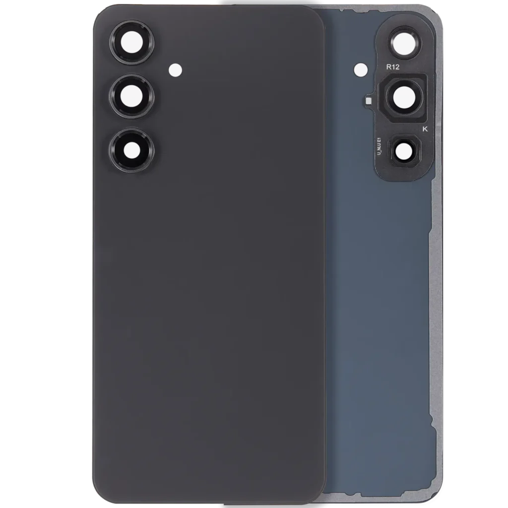 Back Cover Glass With Camera Lens For Samsung Galaxy S24 FE (No Logo) (Aftermarket Plus) (Graphite)