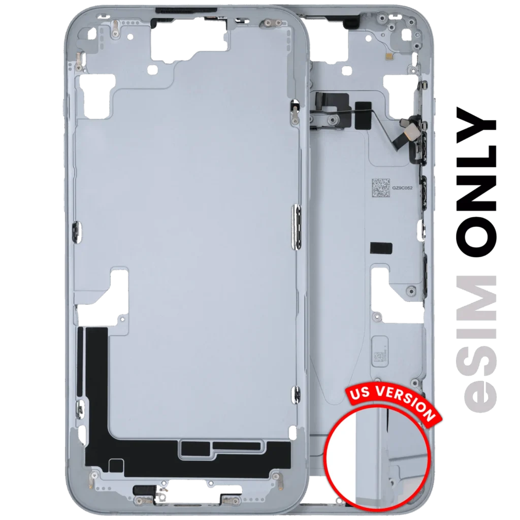 Mid-Frame Housing W/ Small Parts For iPhone 15 Plus (US Version) (Used OEM Pull: Grade C) (Blue)