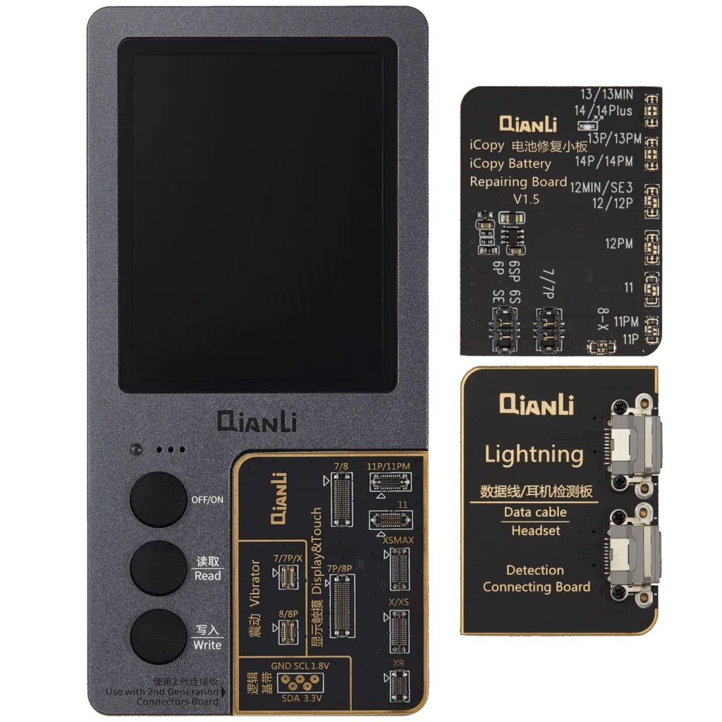 iCopy Plus Ⅵ 4in1 True Tone / Battery Data / Vibration Motor / EEPROM Programmer / MFI Tester (True Tone Up To 11 Pro Max and Battery Up To 14 Pro Max) (Qianli)