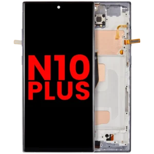 LCD Assembly With Frame (Without Fingerprint Sensor) For Samsung Galaxy Note 10 Plus (Aftermarket Plus: Incell) (Aura Black)