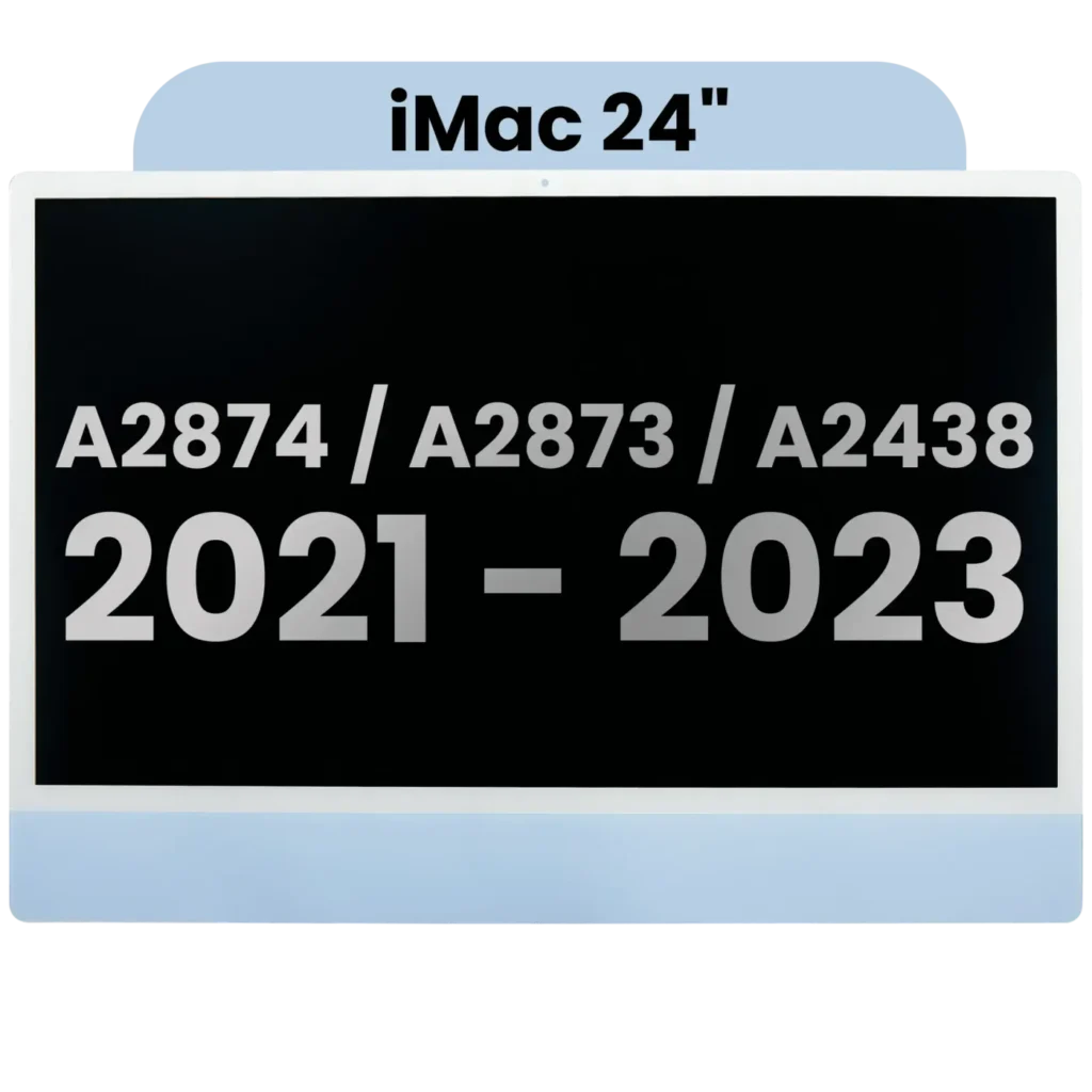 Complete LCD Display Assembly For iMac 24" A2874 / A2873 (2023) / A2438 / A2439 (2021) (LG204A-215 LM235UH1 SDD1) (Used OEM Pull: Grade A) （Small Camera hole）(Blue)