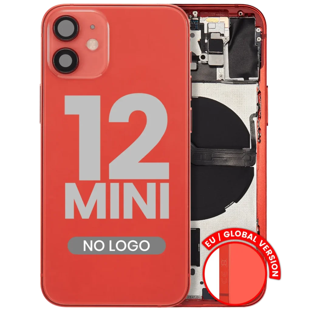 Back Housing W/ Small Parts For iPhone 12 Mini (EU / Global Version) (Aftermarket Plus) (Red)