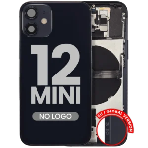 Back Housing W/ Small Parts For iPhone 12 Mini (EU / Global Version) (Aftermarket Plus) (Black)