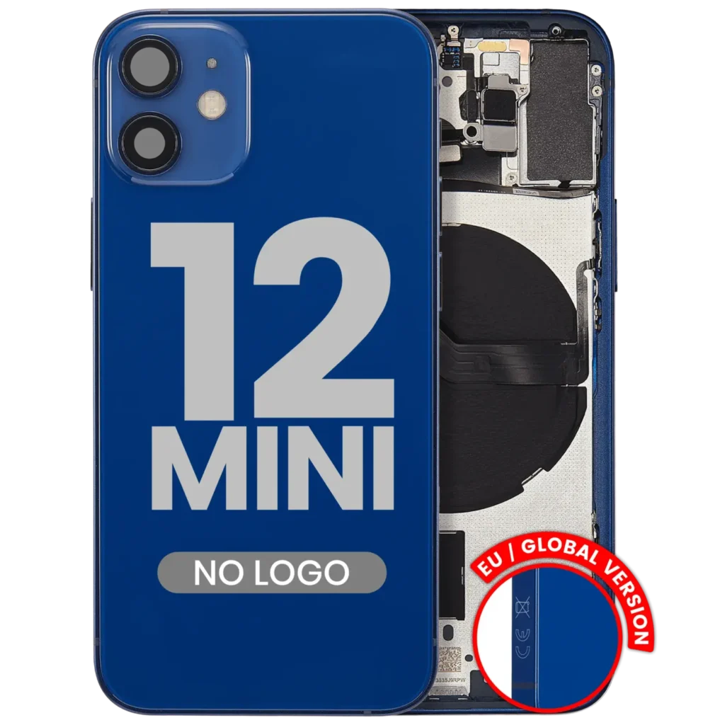 Back Housing W/ Small Parts For iPhone 12 Mini (EU / Global Version) (Aftermarket Plus) (Blue)