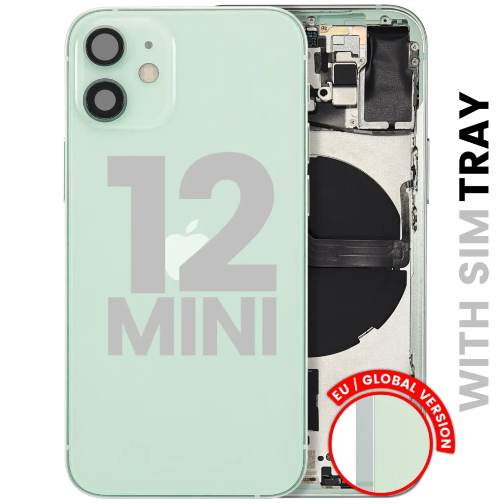 Back Housing W/ Small Parts For iPhone 12 Mini (EU / Global Version) (Used OEM Pull: Grade A) (Green)