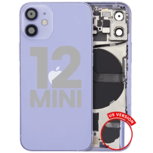 Back Housing W/ Small Parts For iPhone 12 Mini (US Version) (Used OEM Pull: Grade A) (Purple)