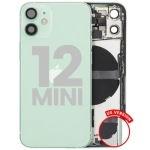 Back Housing W/ Small Parts For iPhone 12 Mini (US Version) (Used OEM Pull: Grade A) (Green)