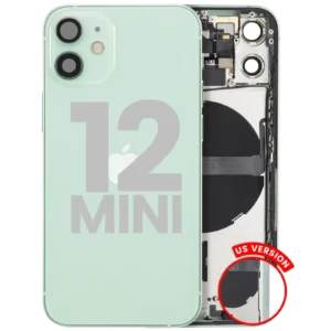 Back Housing W/ Small Parts For iPhone 12 Mini (US Version) (Used OEM Pull: Grade B) (Green)