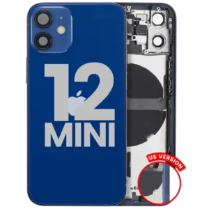 Back Housing W/ Small Parts For iPhone 12 Mini (US Version) (Used OEM Pull: Grade C) (Blue)