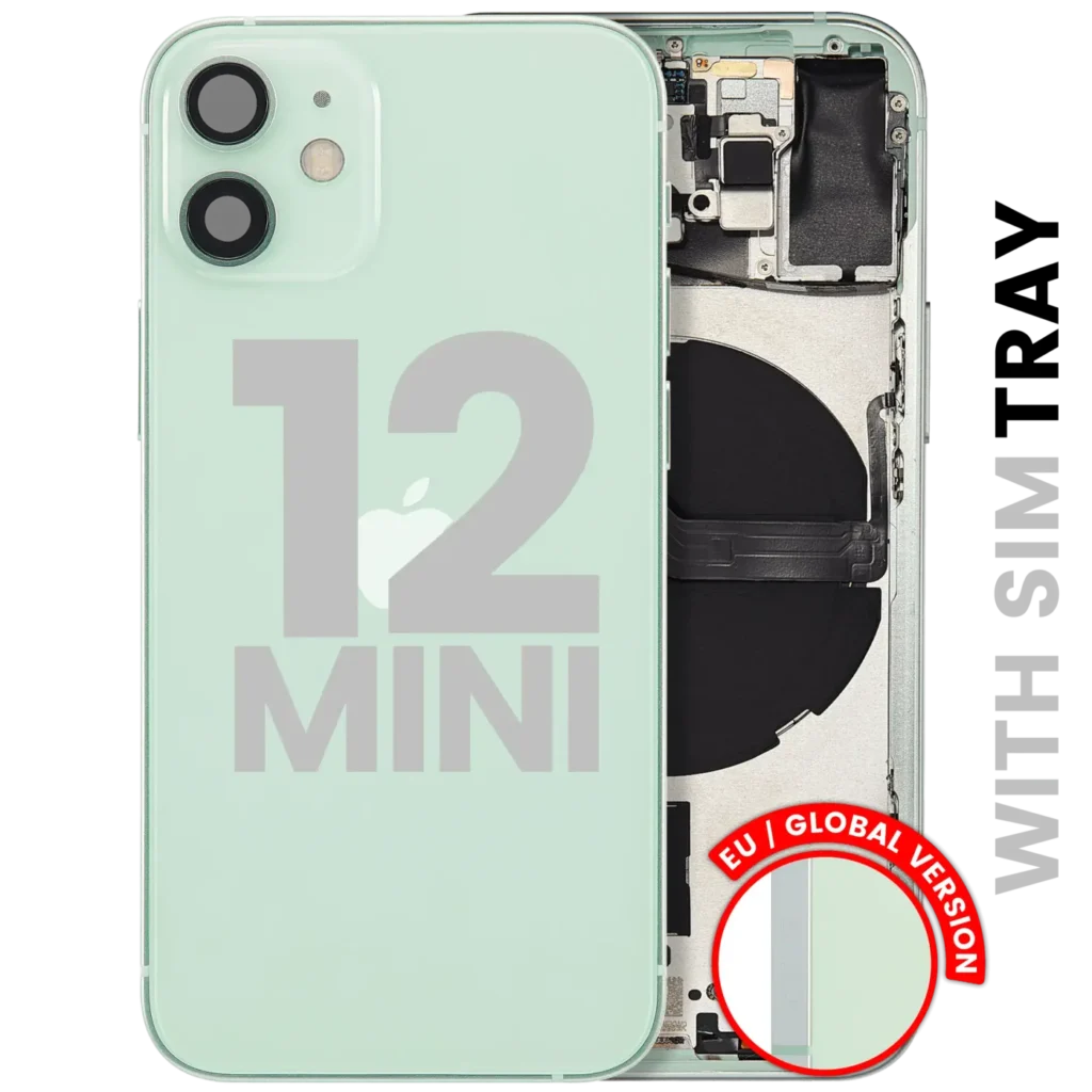 Back Housing W/ Small Parts For iPhone 12 Mini (EU / Global Version) (Used OEM Pull: Grade C) (Green)