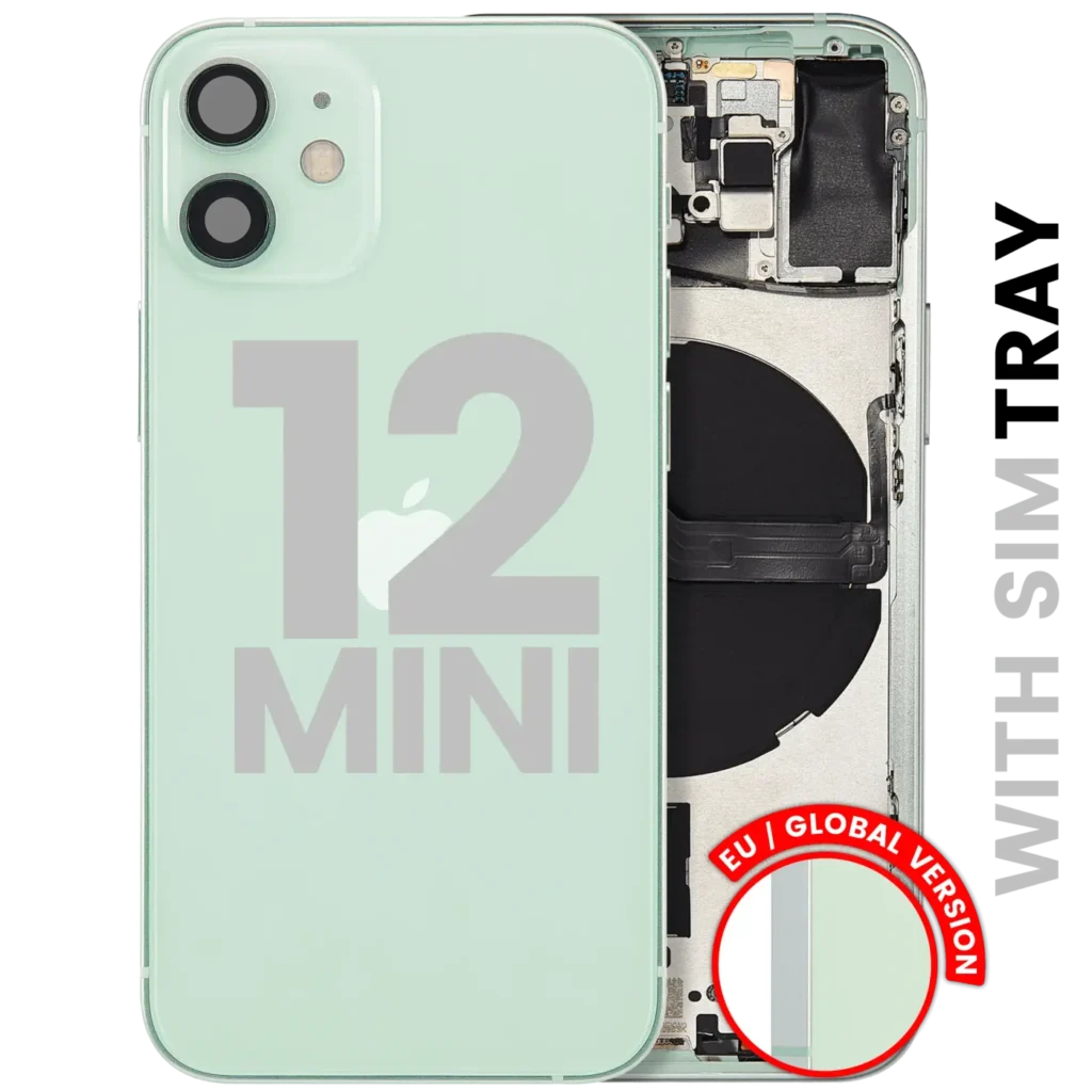 Back Housing W/ Small Parts For iPhone 12 Mini (EU / Global Version) (Used OEM Pull: Grade B) (Green)