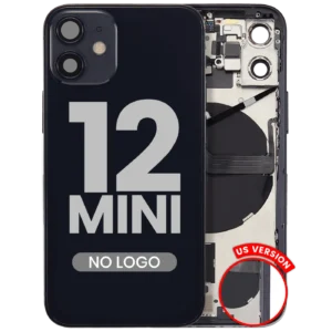 Back Housing W/ Small Parts For iPhone 12 Mini (US Version) (Aftermarket Plus) (Black)