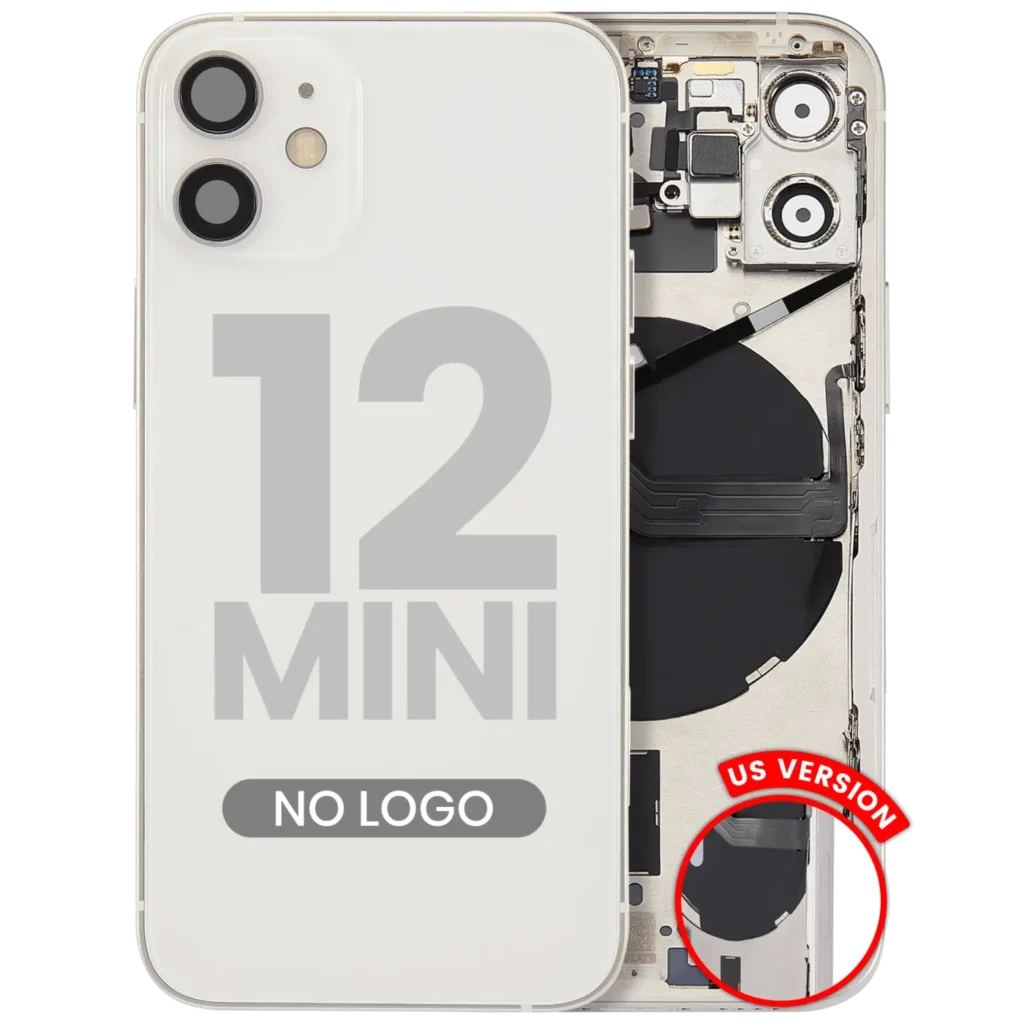 Back Housing W/ Small Parts For iPhone 12 Mini (US Version) (Aftermarket Plus) (White)