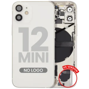 Back Housing W/ Small Parts For iPhone 12 Mini (US Version) (Aftermarket Plus) (White)
