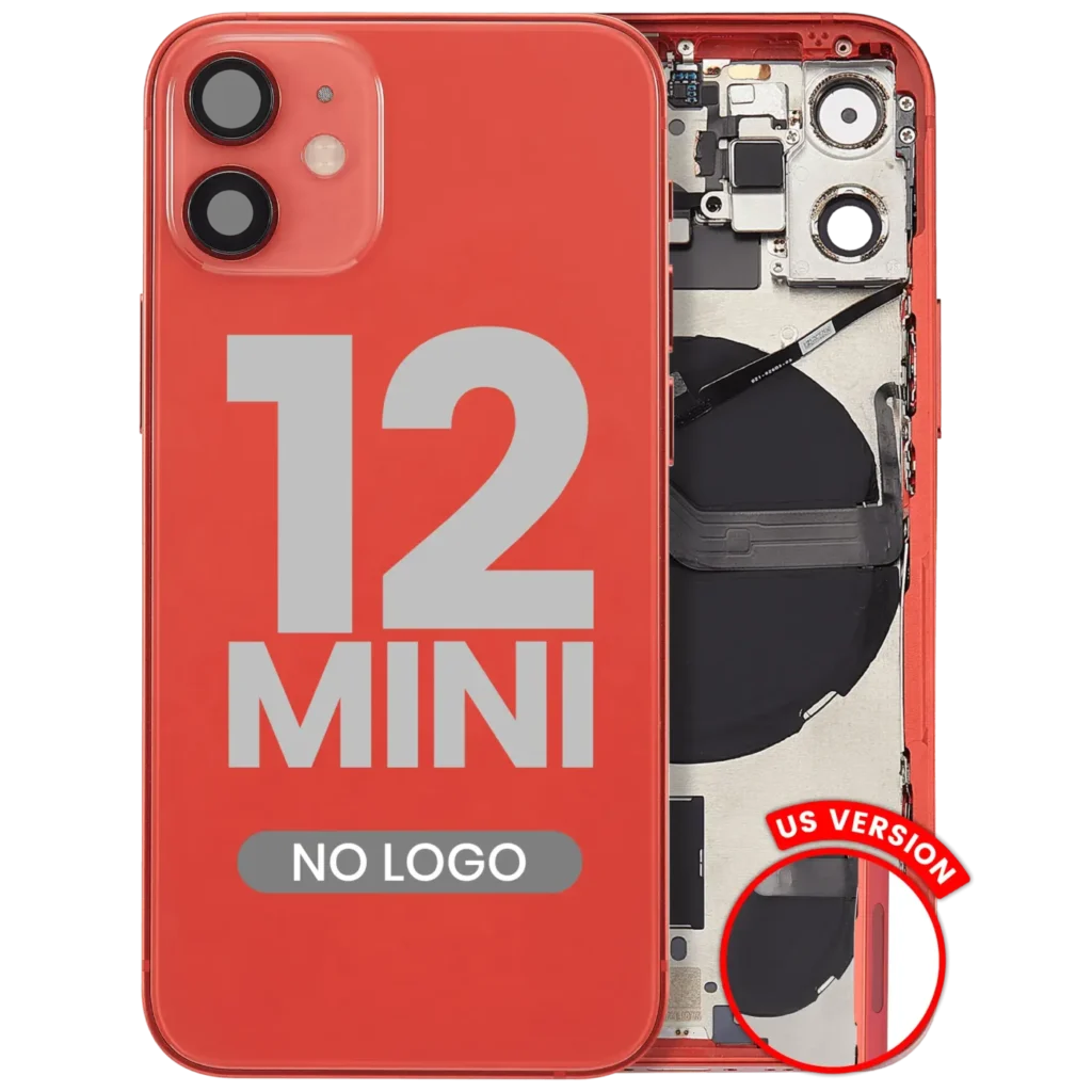 Back Housing W/ Small Parts For iPhone 12 Mini (US Version) (Aftermarket Plus) (Red)