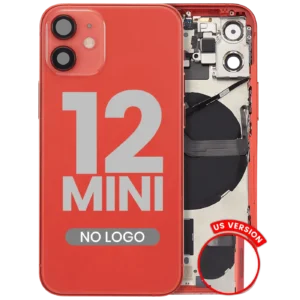 Back Housing W/ Small Parts For iPhone 12 Mini (US Version) (Aftermarket Plus) (Red)