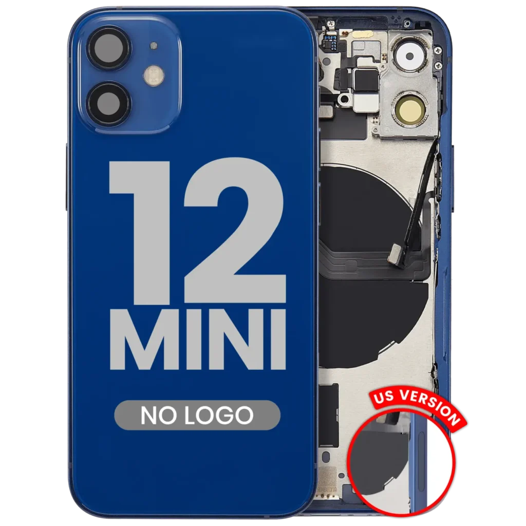 Back Housing W/ Small Parts For iPhone 12 Mini (US Version) (Aftermarket Plus) (Blue)