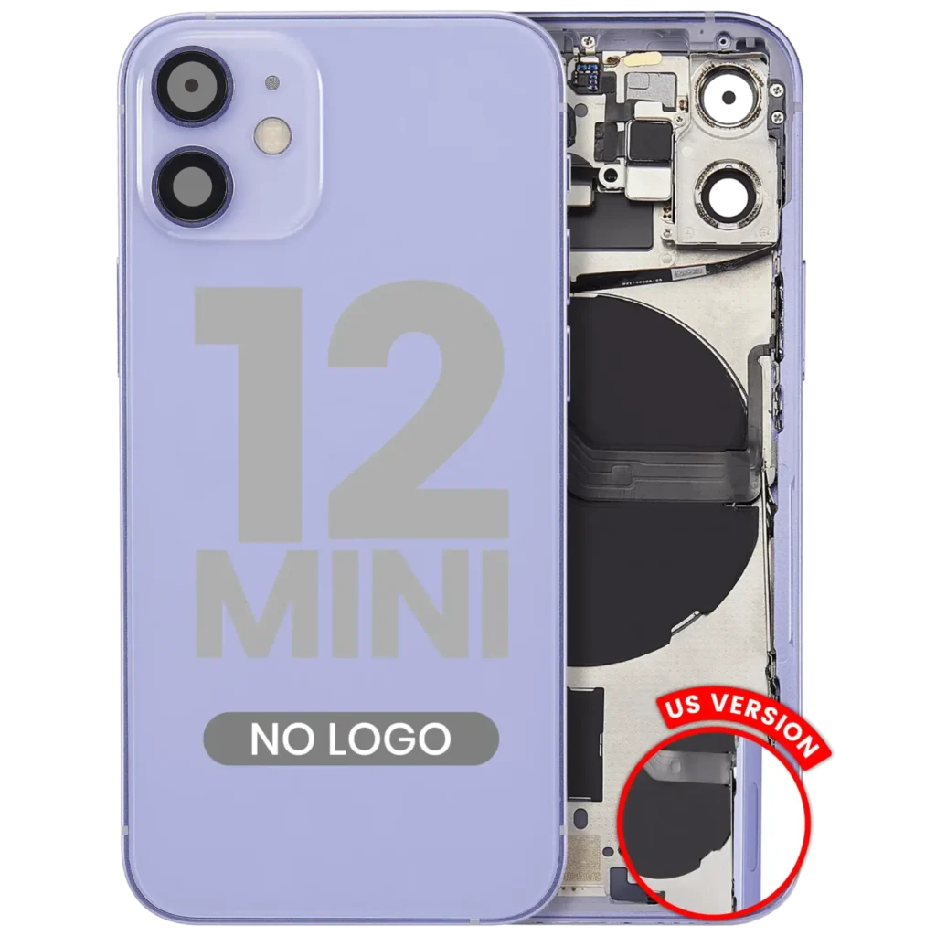 Back Housing W/ Small Parts For iPhone 12 Mini (US Version) (Aftermarket Plus) (Purple)