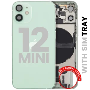 Back Housing W/ Charging Port Flex & Small Parts For iPhone 12 Mini (EU / Global Version) (Used OEM Pull: Grade A) (Green)