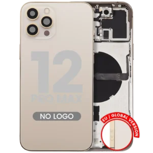 Back Housing W/ Small Parts For iPhone 12 Pro Max (EU / Global Version) (Aftermarket Plus) (Gold)