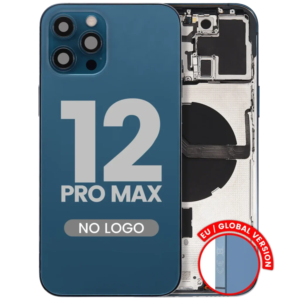 Back Housing W/ Small Parts For iPhone 12 Pro Max (EU / Global Version) (Aftermarket Plus) (Pacific Blue)