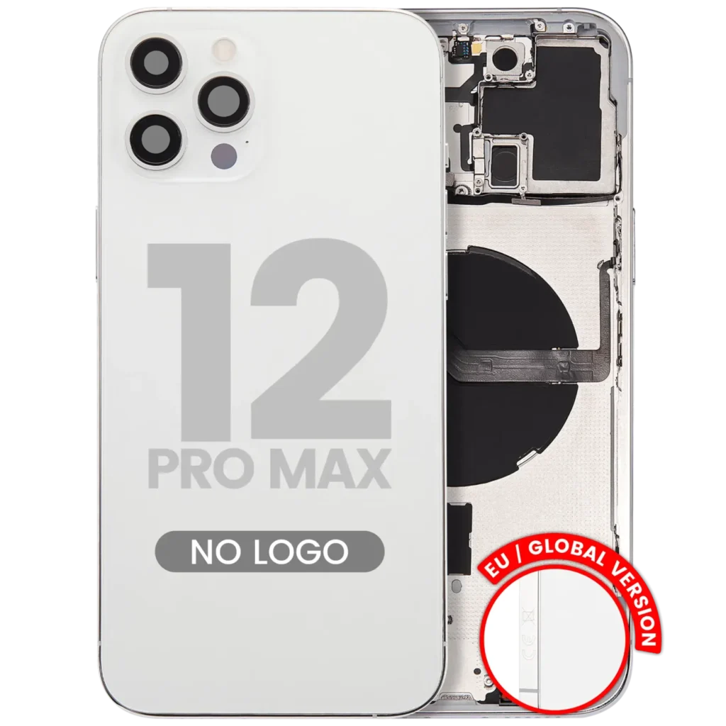 Back Housing W/ Small Parts For iPhone 12 Pro Max (EU / Global Version) (Aftermarket Plus) (Silver)