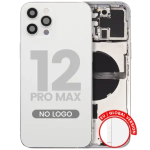 Back Housing W/ Small Parts For iPhone 12 Pro Max (EU / Global Version) (Aftermarket Plus) (Silver)