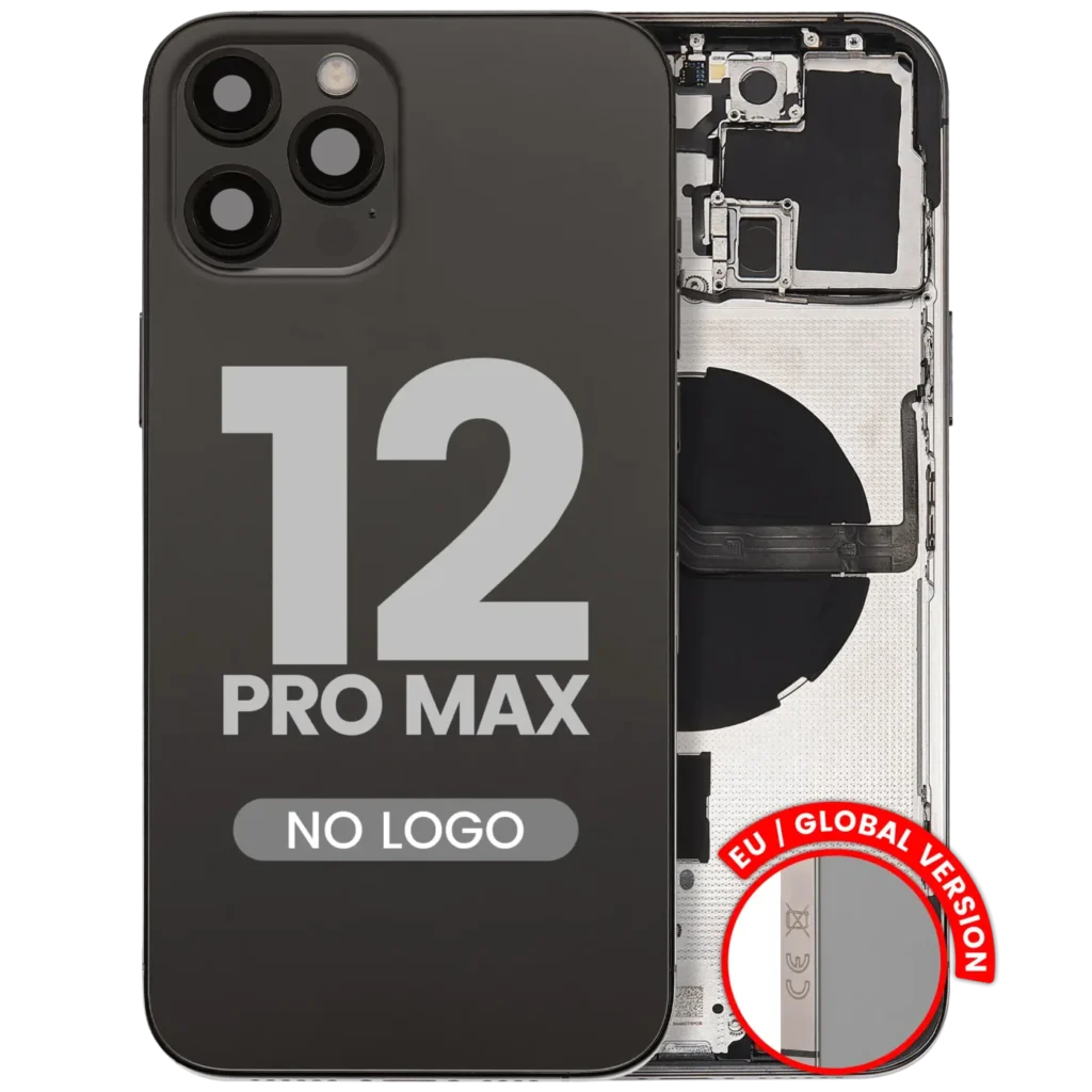 Back Housing W/ Small Parts For iPhone 12 Pro Max (EU / Global Version) (Aftermarket Plus) (Graphite)