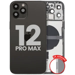 Back Housing W/ Small Parts For iPhone 12 Pro Max (US Version) (Used OEM Pull: Grade B) (Graphite)
