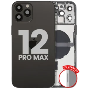 Back Housing W/ Small Parts For iPhone 12 Pro Max (US Version) (Used OEM Pull: Grade C) (Graphite)
