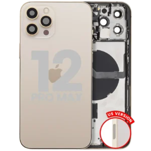 Back Housing W/ Small Parts For iPhone 12 Pro Max (US Version) (Used OEM Pull: Grade C) (Gold)